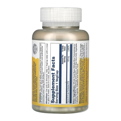 Solaray Vitamin B6 — capsules | 120 × 100 mg