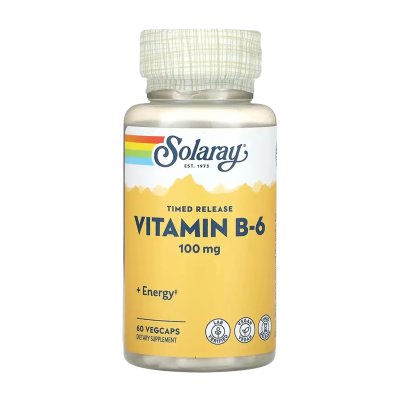Solaray Vitamin B6 Timed-Release - capsules | 60 × 100 мг
