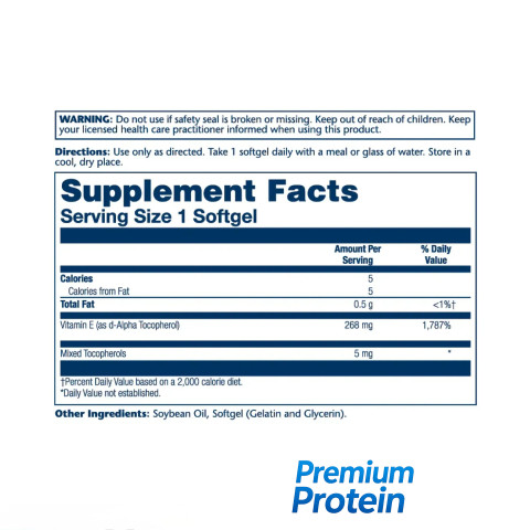 Solaray Vitamin E — softgels | 50 × 268 mg