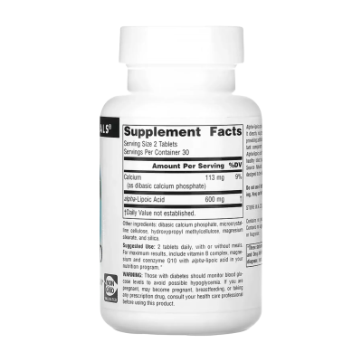 Source Naturals Alpha Lipoic Acid - tablets | 60 × 300 mg
