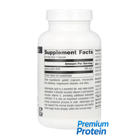 Source Naturals Alpha Lipoic Acid — capsules | 120 × 600 mg