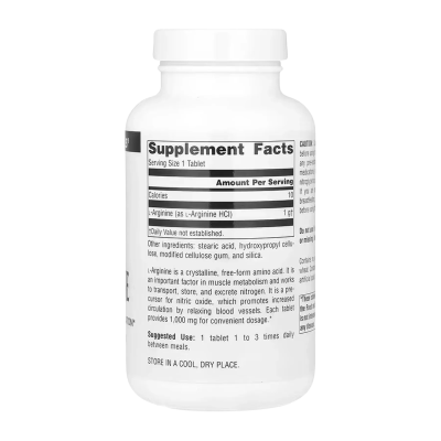 Source Naturals L-Arginine — tablets | 100 × 1000 мг