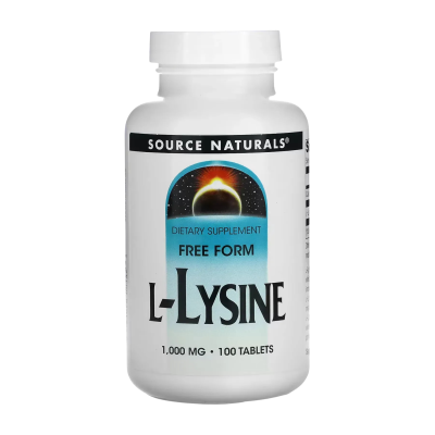 Source Naturals L-Lysine — tablets | 100 × 1000 мг