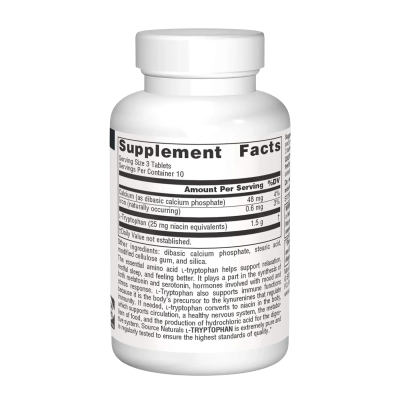 Source Naturals L-Tryptophan — tablets | 30 × 500 мг