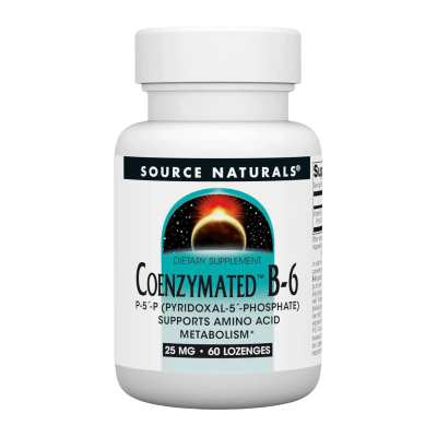 Source Naturals Coenzymated ™ Vitamin B-6 — lozenges | 60 × 25 mg