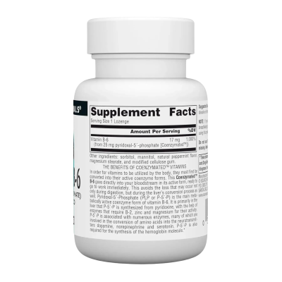 Source Naturals Coenzymated ™ Vitamin B-6 — lozenges | 60 × 25 mg