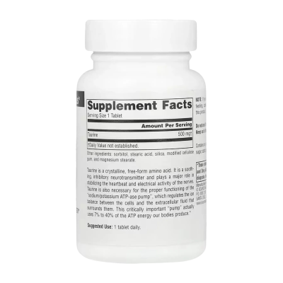 Source Naturals Taurine — tablets | 60 × 500 мг