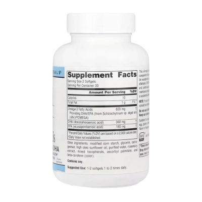 Source Naturals Vegan Omega-3s EPA-DHA — softgels | 60 × 300 mg