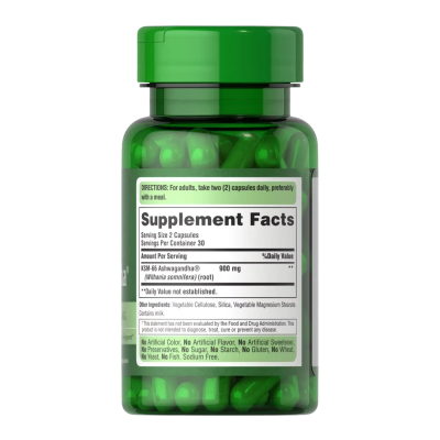Puritan's Pride Ashwagandha KSM-66 — capsules | 60 × 450 mg