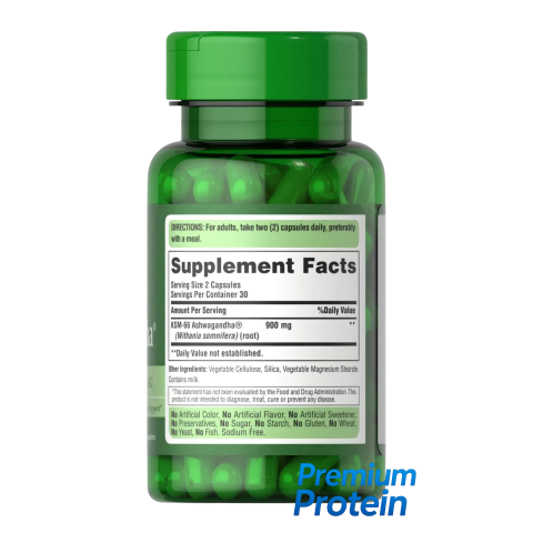 Puritan's Pride Ashwagandha KSM-66 — capsules | 60 × 450 мг