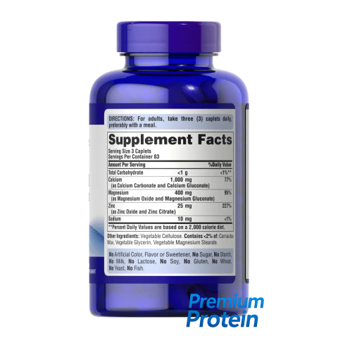 Puritan's Pride Calcium Magnesium Zinc — capsules | 250