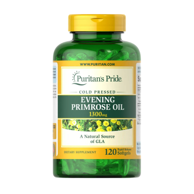 Puritan's Pride Evening Primrose Oil with GLA — softgels | 120 × 1300 mg