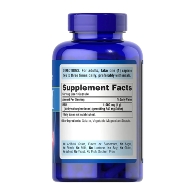 Puritan's Pride MSM — capsules | 120 × 1000 mg