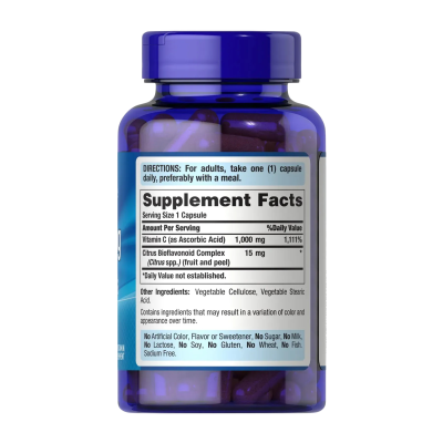 Puritan's Pride Vitamin C — capsules | 100 × 1000 mg