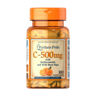Puritan's Pride Vitamin C with Rose Hips Time Release — capsules | 100 × 500 mg