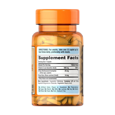Puritan's Pride Vitamin C with Rose Hips Time Release — capsules | 100 × 500 mg
