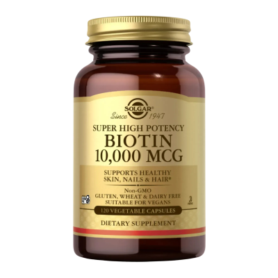 Solgar Biotin — capsules | 120 × 10,000 mcg