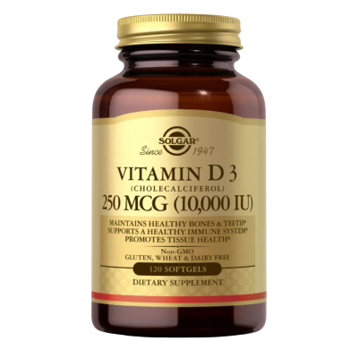 Solgar Vitamin D3 - softgels | 120 × 250 mcg (10 000 IU)