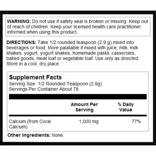 KAL Coral Calcium Powder — powder | 8 oz × 1000 mg