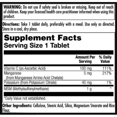 KAL MSM — tablets | 80 × 1000 mg
